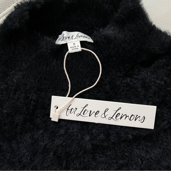For Love And Lemons Black Cropped Sweater - Picture 5 of 8